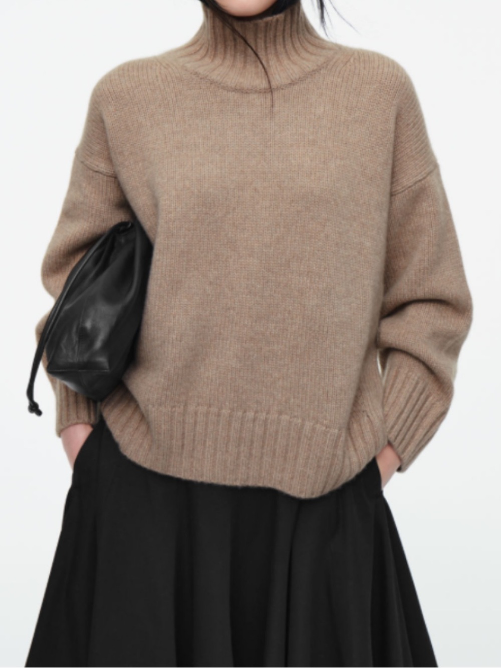 COS pure cashmere chunky turtleneck sweater NWT, L
